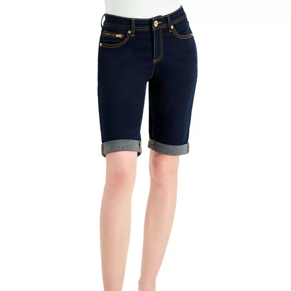 Inc International Concepts Women's Mid Rise Cuffed Bermuda Shorts 10/30